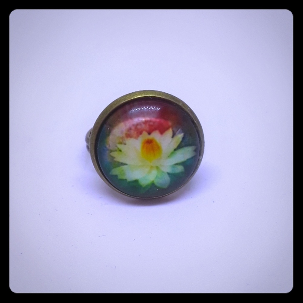 multi color Lilly pad  Ring